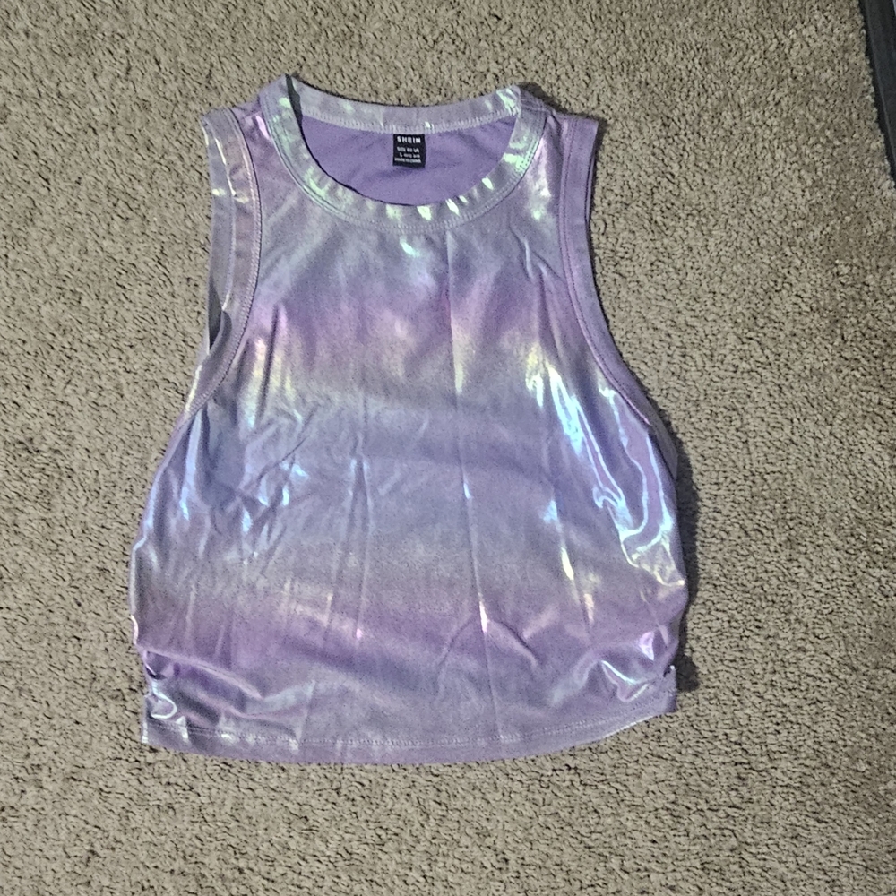 SHEIN Iridescent Lavender Tank Top